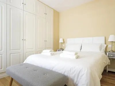 Cama o camas de una habitación en Apartamento 1 habitación Plaza San Julian Centro