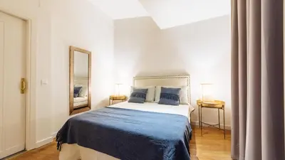 Cama o camas de una habitación en Conde de Ibarra Suite Apartment