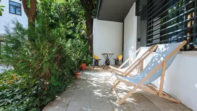 Jardín al aire libre en Conde de Ibarra Suite Apartment