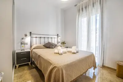Cama o camas de una habitación en Fleming, cómodo apartamento junto Mezquita y Judería