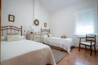 Cama o camas de una habitación en Casa los Jardines del Lago