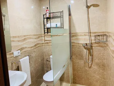 Un baño de Apartamentos La Casa del Azafrán