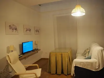 Una televisión o centro de entretenimiento en Sendero de la Subbetica - Apartamentos Turisticos en Zuheros - Holiday Home