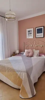 Cama o camas de una habitación en Casa nueva en Urbanización la Biznaga