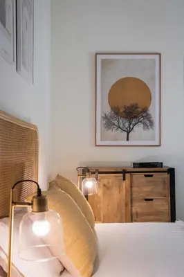 Cama o camas de una habitación en MonKeys Apartments Alameda