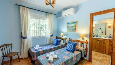 Cama o camas de una habitación en Villa Cereza Antequera - La Higuera by Ruralidays