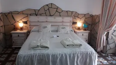 Cama o camas de una habitación en Alojamiento rural La Hontana