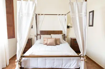 Cama o camas de una habitación en Casa Rural Aire