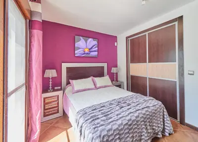 Cama o camas de una habitación en Cubo's Finca El Nogal de los Montes de Malaga