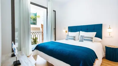 Cama o camas de una habitación en Alameda 1851 - Terrace and jacuzzi