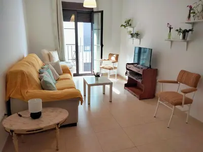 Una televisión o centro de entretenimiento en Apartamento Grande Centrico