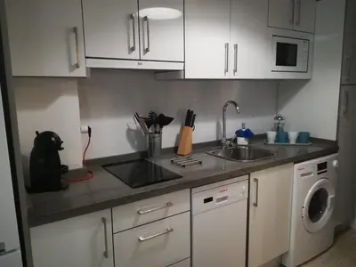 Una cocina o zona de cocina en Apartamento Pastora Sevilla
