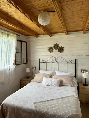Cama o camas de una habitación en Casa Rural Las Bodegas
