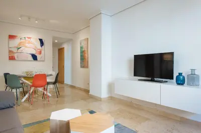 Una televisión o centro de entretenimiento en San Bernardo Boutique - Free Parking