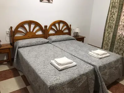 Cama o camas de una habitación en Casa Carrión Caminito del Rey