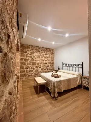 Cama o camas de una habitación en La casa del castillo