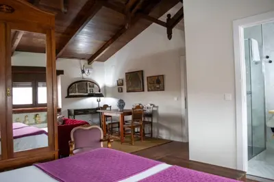 Cama o camas de una habitación en CASA RURAL TRES VENTAS