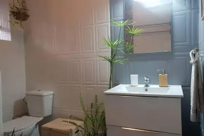Un baño de Bonito y coqueto apartamento