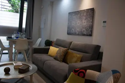 Zona de estar de Charming Corners Azahar