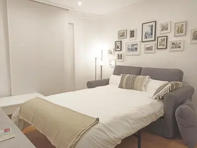 Cama o camas de una habitación en Apartamento en San Basilio junto a Torre de Belen