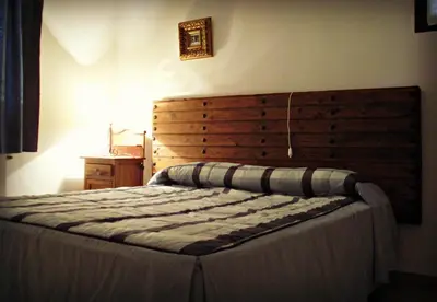 Cama o camas de una habitación en Casas Rurales Cortijos el Encinar