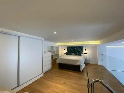 Cama o camas de una habitación en Loft Laura Nervión
