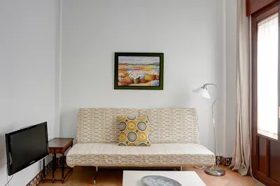 Una televisión o centro de entretenimiento en Apartamento Santa Cruz