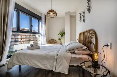 Cama o camas de una habitación en Costasol33 Aptos 1 y 2
