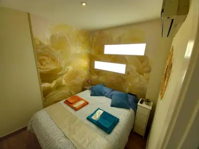 Cama o camas de una habitación en Coqueto apartamento céntrico