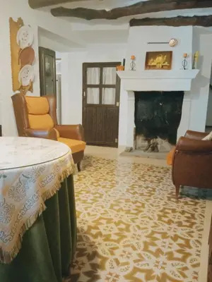 Zona de estar de La Casita Verde Valle