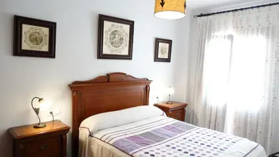 Cama o camas de una habitación en Casa El Campanario del Caminito del Rey