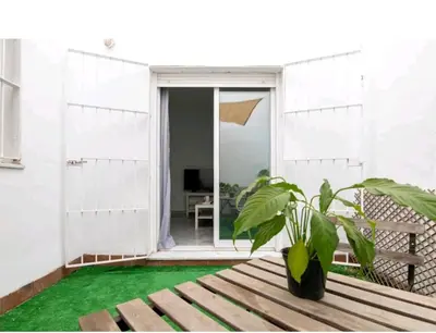 Jardín al aire libre en Casa de la Alameda