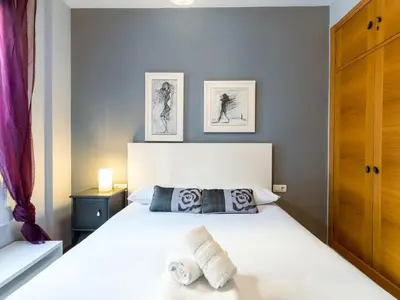Cama o camas de una habitación en Holi-Rent Goya