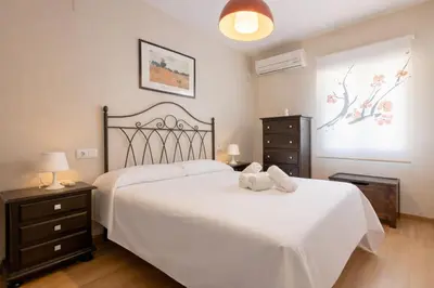 Cama o camas de una habitación en Apartamento CONDE DE PRIEGO