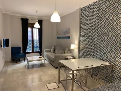 Una televisión o centro de entretenimiento en Correduria Premium Apartments