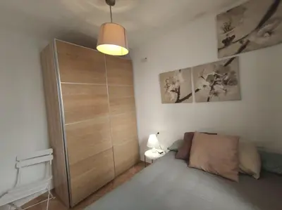 Cama o camas de una habitación en Casa Cerro Luna Con Chimenea