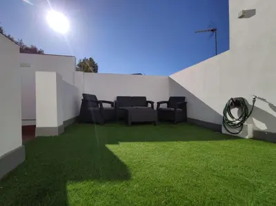 Zona de estar de Casa Cerro Luna Con Chimenea