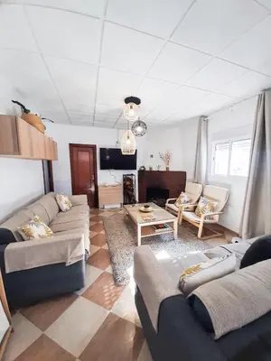 Zona de estar de La Casa del Sauce