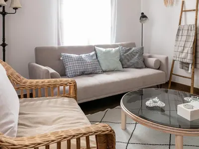 Zona de estar de Apartamento Las Tazas (Parking Gratuito)
