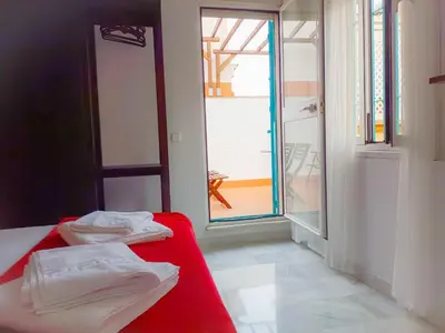 Cama o camas de una habitación en Palacio de Dueñas Private Terrace