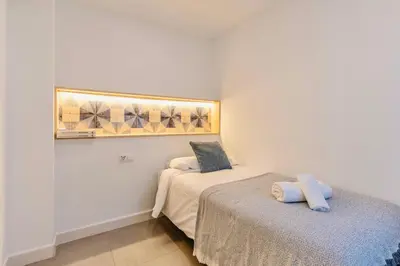 Cama o camas de una habitación en Apartamento La Luna de Villaceballos con PARKING GRATUITO