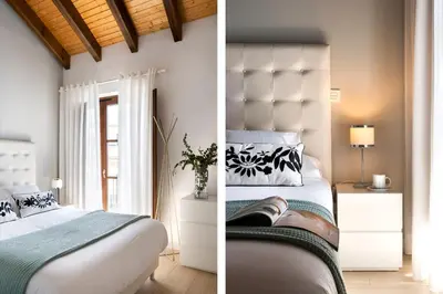 Cama o camas de una habitación en Palacio del siglo XVII frente a los Jardines de Murillo