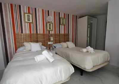 Cama o camas de una habitación en Casa Rural Mañanas Felices