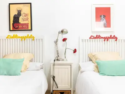 Cama o camas de una habitación en Apartamento centrico Loyola