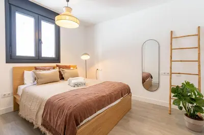 Cama o camas de una habitación en Wonderful apartment with terrace 1Bd1Bth- Center