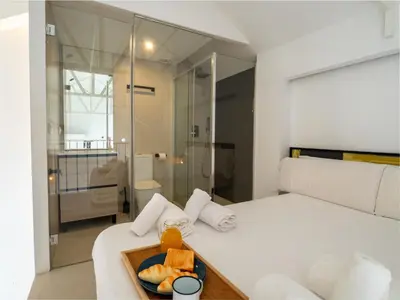 Cama o camas de una habitación en Palacete del Águila