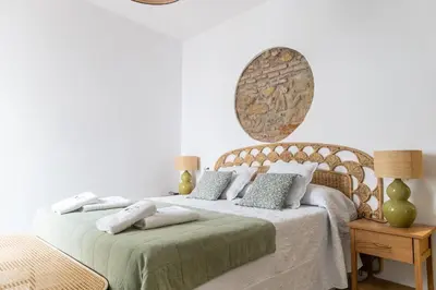 Cama o camas de una habitación en Patio del Lino