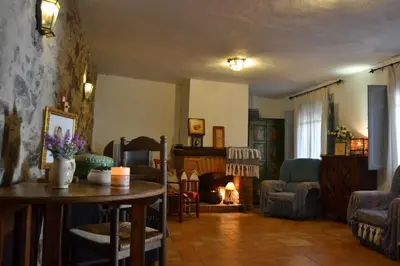 Zona de estar de Nidal del Búho Casa Rural