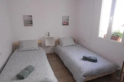 Cama o camas de una habitación en La Regaora apartamento