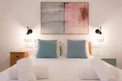 Cama o camas de una habitación en Vista Corral del Conde